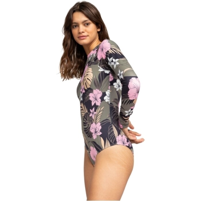 2024 Roxy Mujer Pro Traje De Surf De Una Pieza Y Manga Larga The Overhead ERJWR03751 - Anthracite Classic Pro Surf